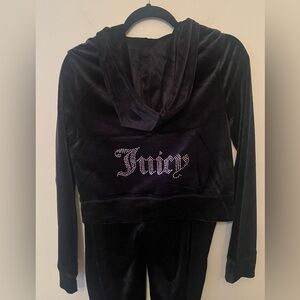 NWT Juicy Couture Y2K Velour Tracksuit Licorice Women’s Size Large Rhinestones